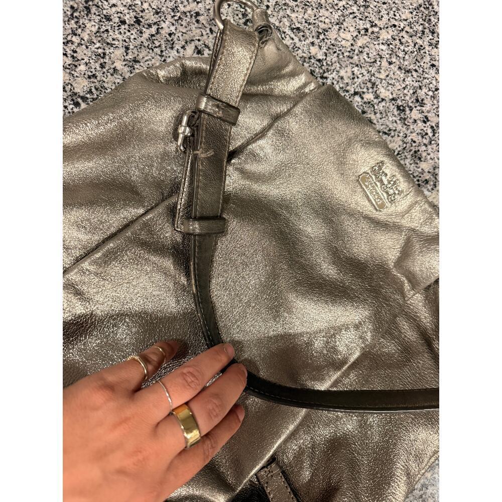 Coach Metallic Leather Shoulder Ba - Picture 10 of 11